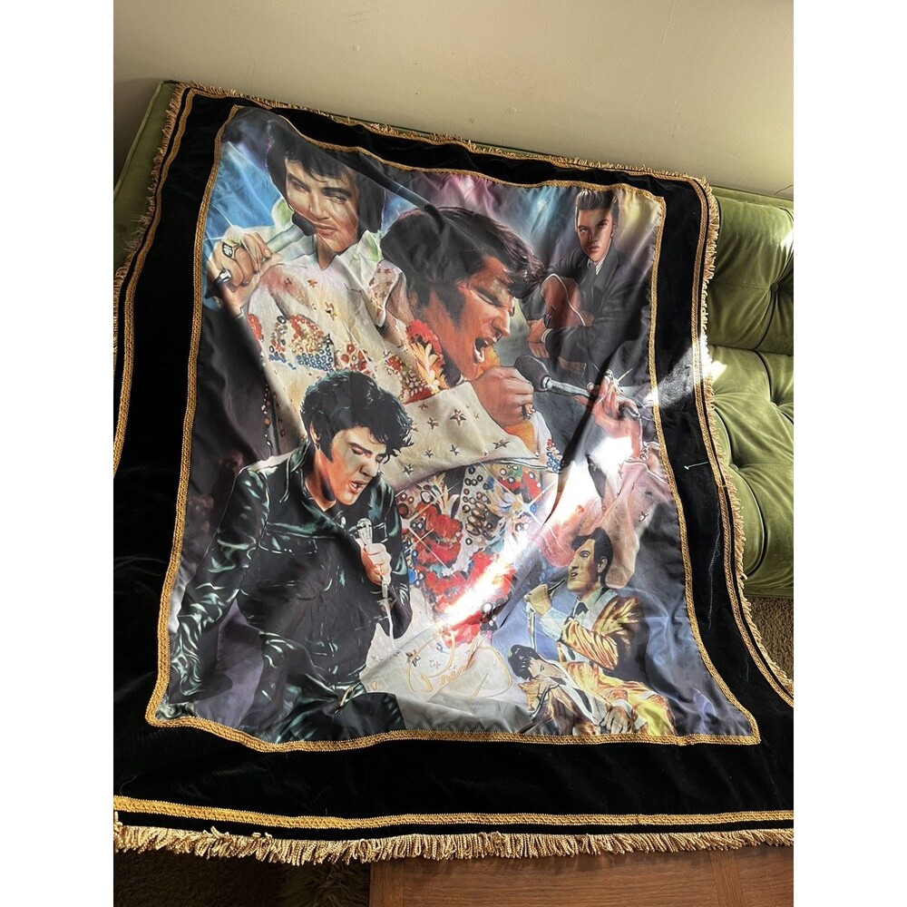2009 Elvis Presley Throw Decorator Blanket Bradford Exchange Collectible RARE
